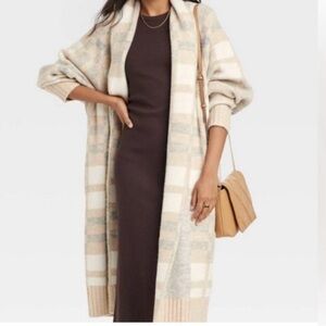 A new day | checkered coatigan sz 1X